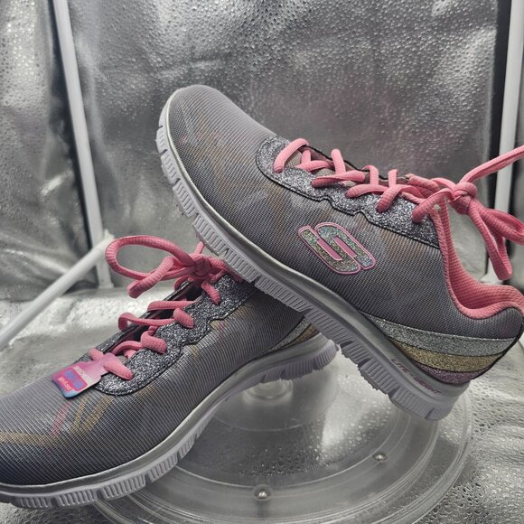 Big Girls Skechers Memory Foam Running Casual Sports shoes size 4 Gimme Glimmer - Picture 12 of 12